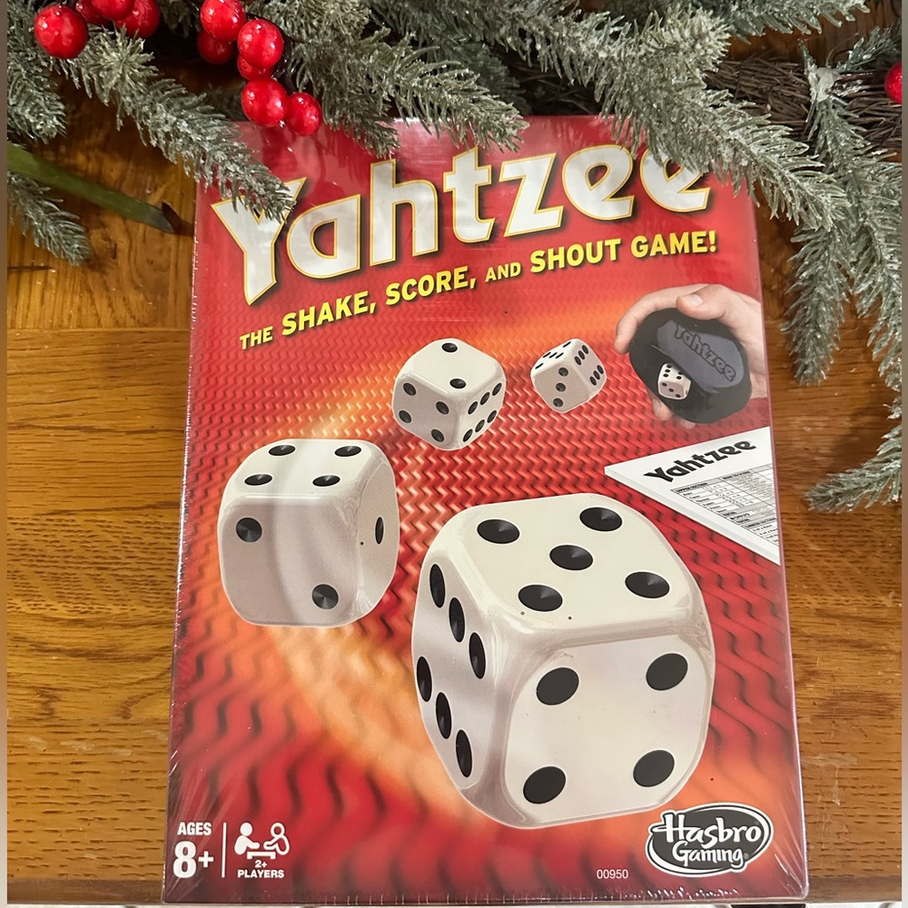 Hasbro Yahtzee Game - Red and White Edition